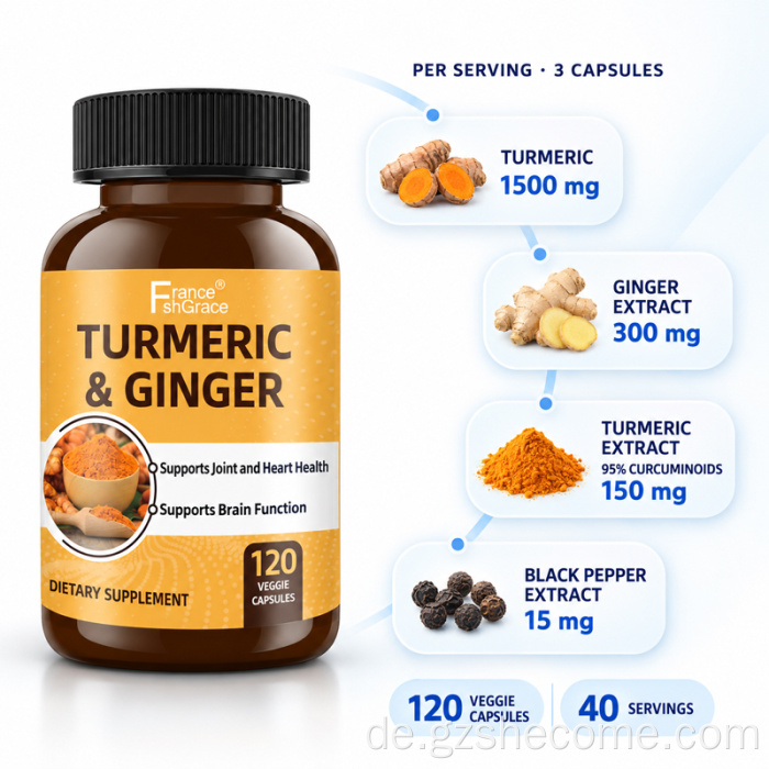 OEM Shecome Kurkuma-Kapseln, antioxidative Curcumin-Kapseln